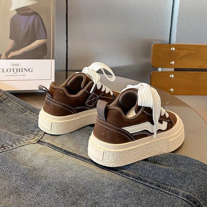 Khaki playful kids sneakers, easy-on design for infant footwear; comfy & stylish for everyday wear.