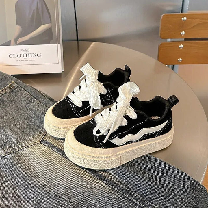 Easy-on khaki junior shoes, playful & comfortable for active kids; ideal infant footwear.