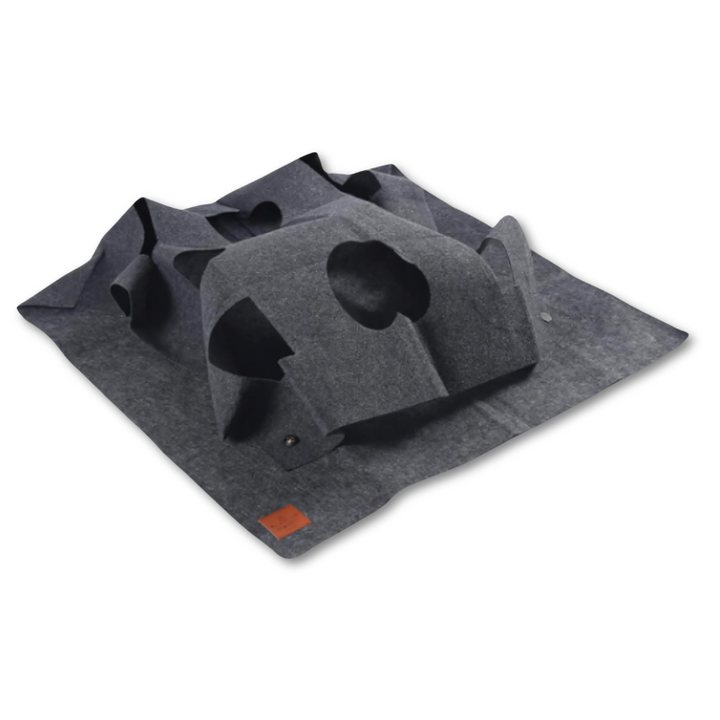 PlayMaze interactive cat mat offering fun play and rest zones for indoor cat activities and enrichment.