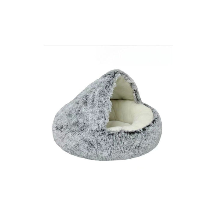 Comfortable plush cat bed & hideaway cave for a secure, cozy pet rest. Washable pet supplies.