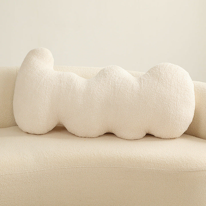 Green cactus long pillow, a soft cuddle companion and stylish home accent decor.