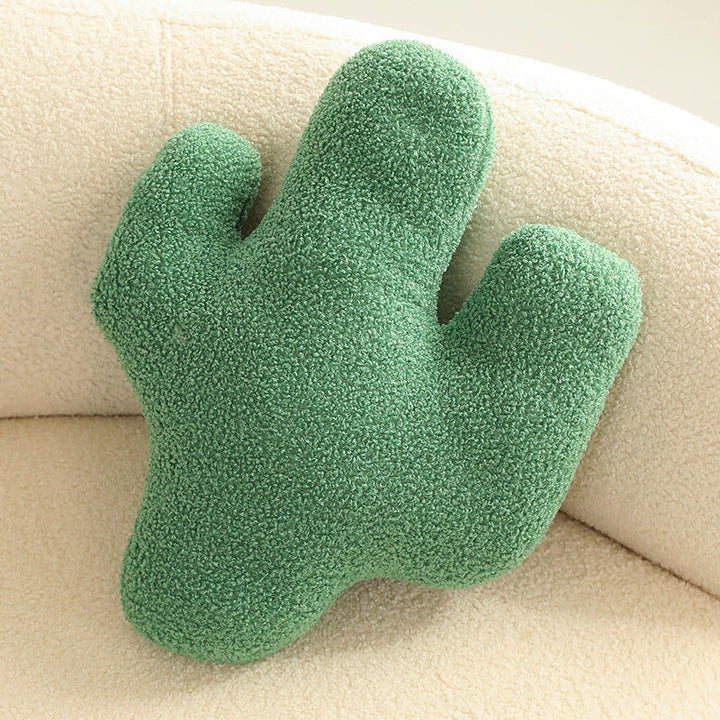 Cute plush cactus pillow, a unique decorative gift, brings fun to living room or bedroom.