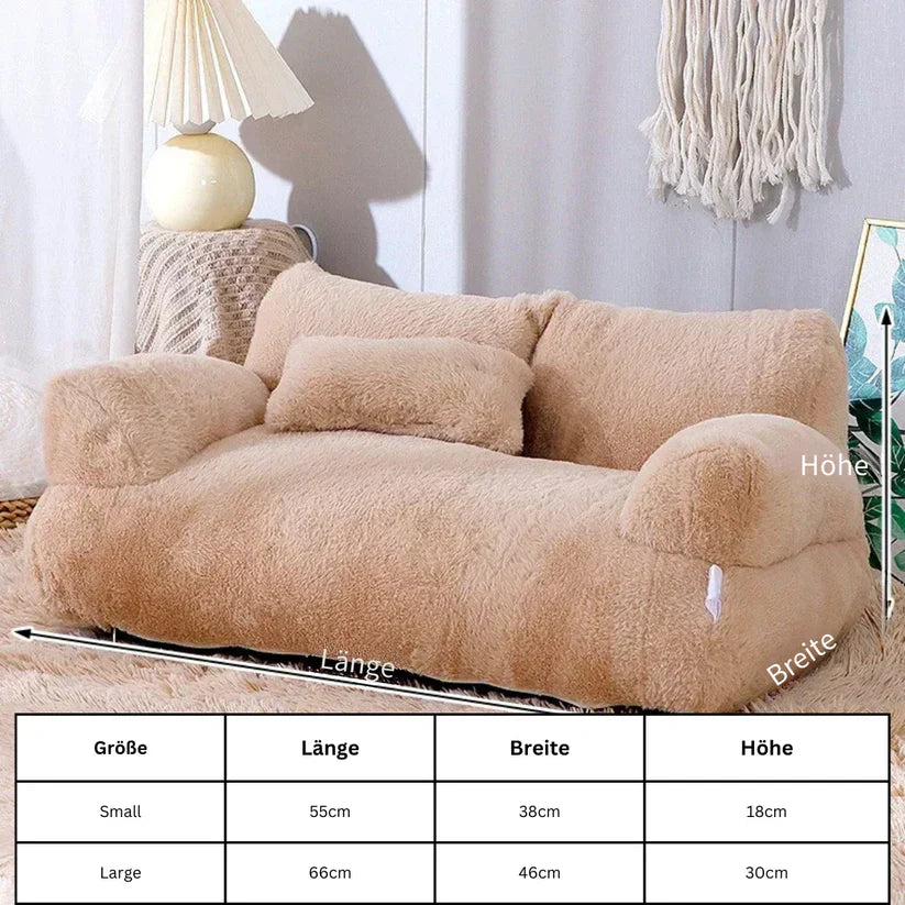 Stylish modern cat bed, a deluxe pet sofa lounger. Washable pet furniture for small cats to relax in comfort.