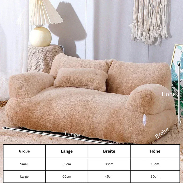 Stylish modern cat bed, a deluxe pet sofa lounger. Washable pet furniture for small cats to relax in comfort.