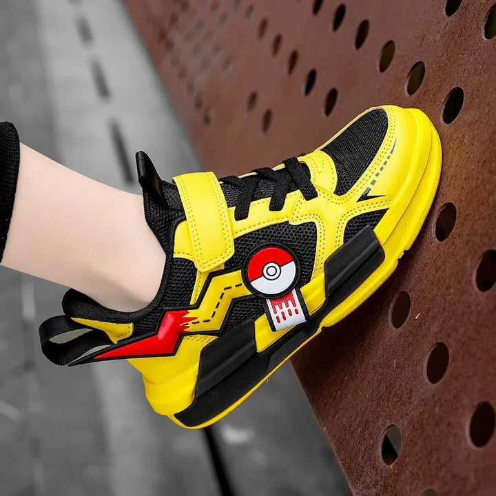 Breathable and comfortable Pokémon sneakers for children, ideal for everyday wear.