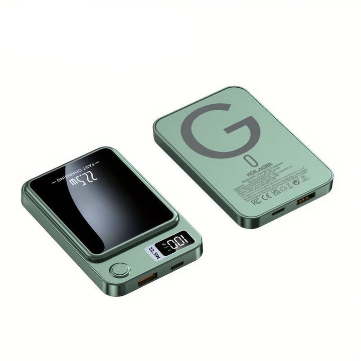 10000mAh magnetic wireless power bank for iPhone & Android. Fast, portable phone battery charger.