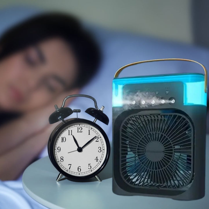 Desktop air purifier and cooler, a compact 3-in-1 solution for clean, cool air.