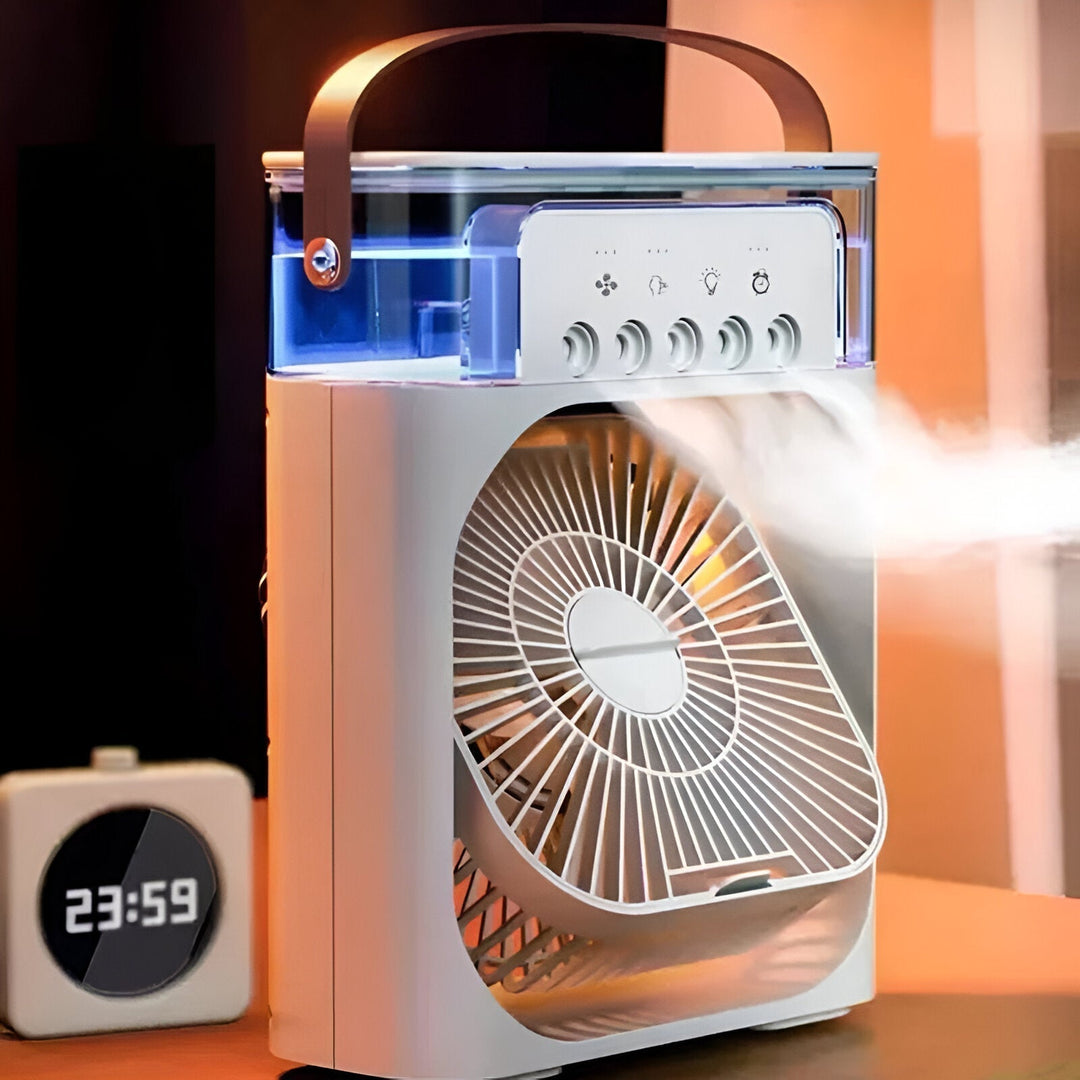 Office desk personal AC and air purifier, a versatile 3-in-1 cooling solution.
