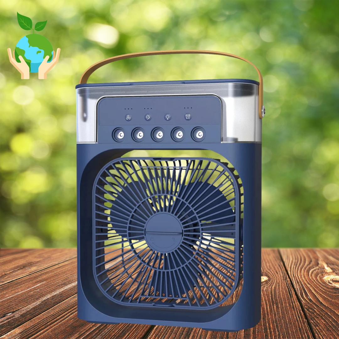 Efficient portable air cooler & humidifier for small spaces, enhancing well-being.