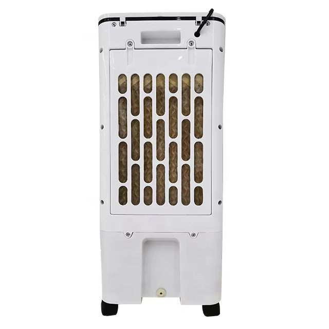 Portable cooling fan & humidifier with remote control. Enjoy fresh, humidified air and personal indoor comfort.