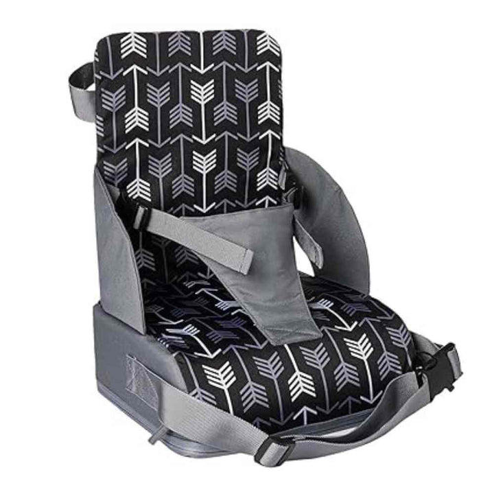 Compact travel booster seat for babies and toddlers, perfect for on-the-go meals.