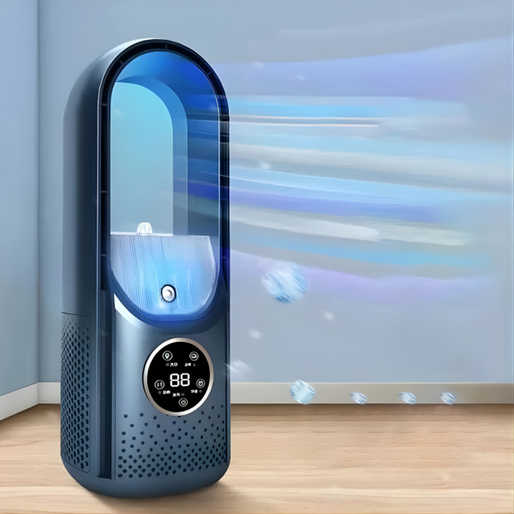 Enjoy quiet, personal cooling with this compact, portable bladeless air conditioner for any space.