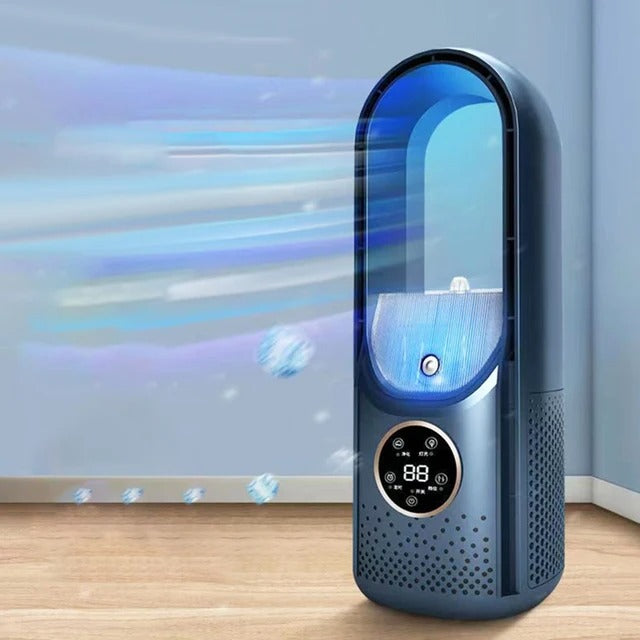 Silent operation of the portable bladeless air cooler, ideal for undisturbed home or office environments.