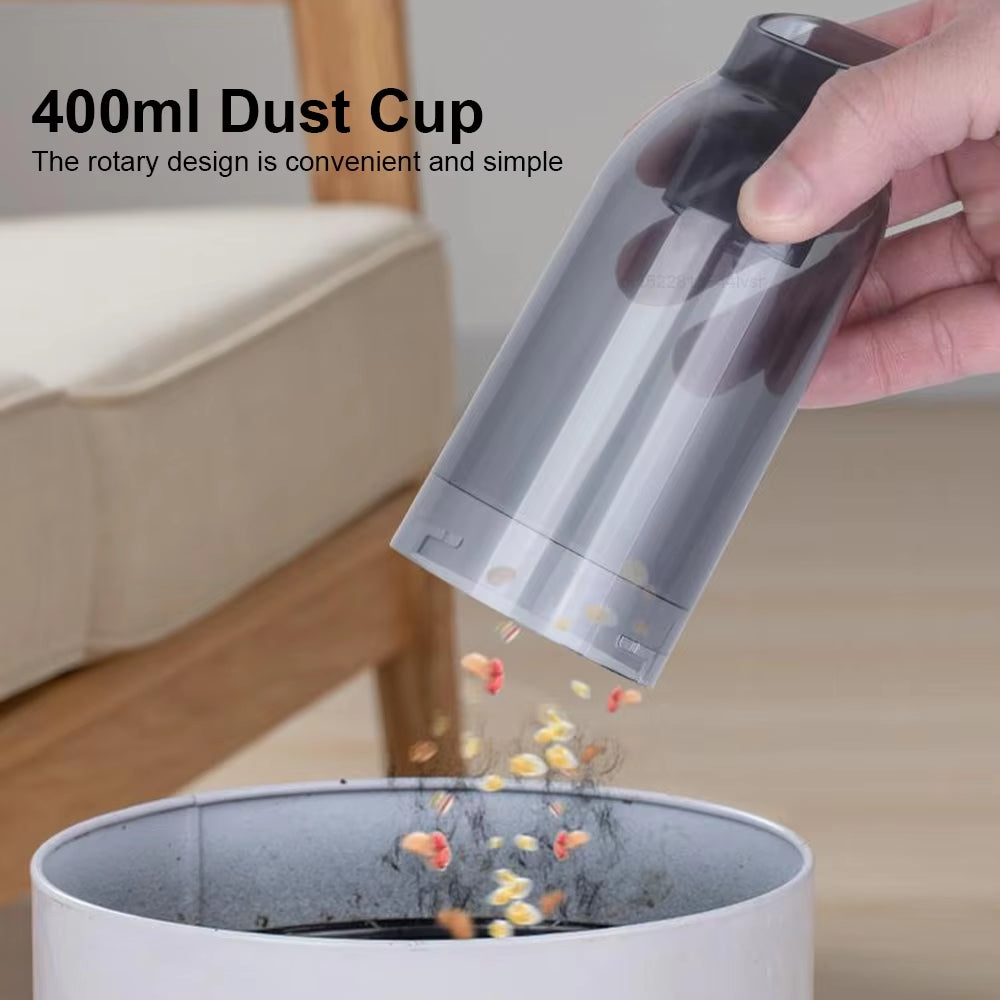 Modern compact car vacuum cleaner for spotless auto interiors with powerful suction.