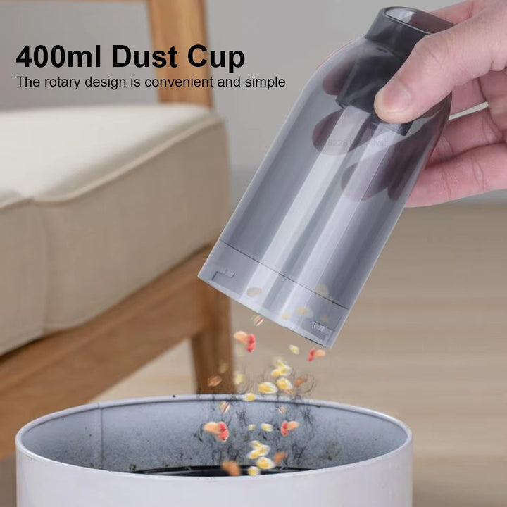 Modern compact car vacuum cleaner for spotless auto interiors with powerful suction.