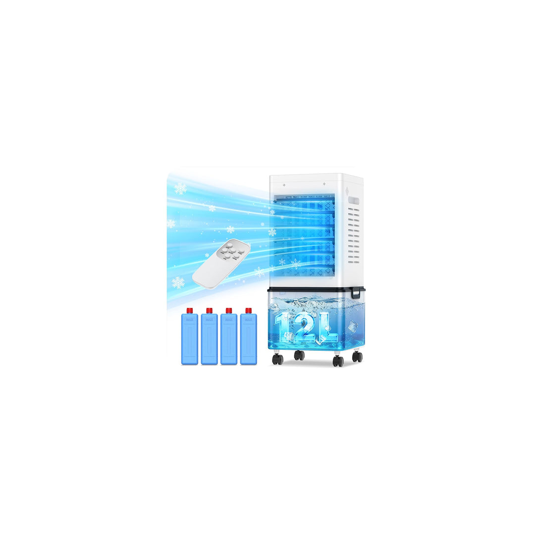 Portable evaporative air cooler for home & office. Energy-efficient personal cooling, ideal for summer comfort.