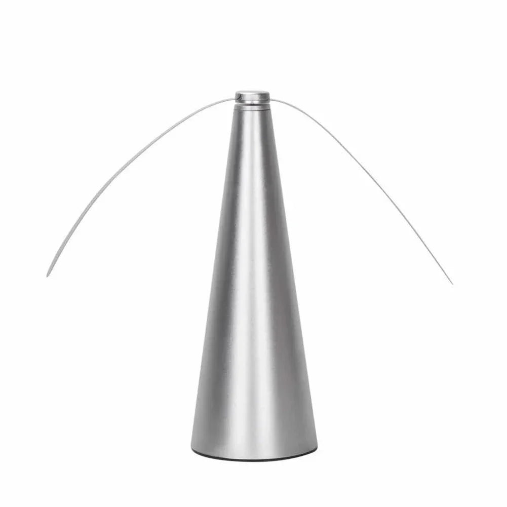 Protect food from flies during outdoor dining with this portable repellent fan.
