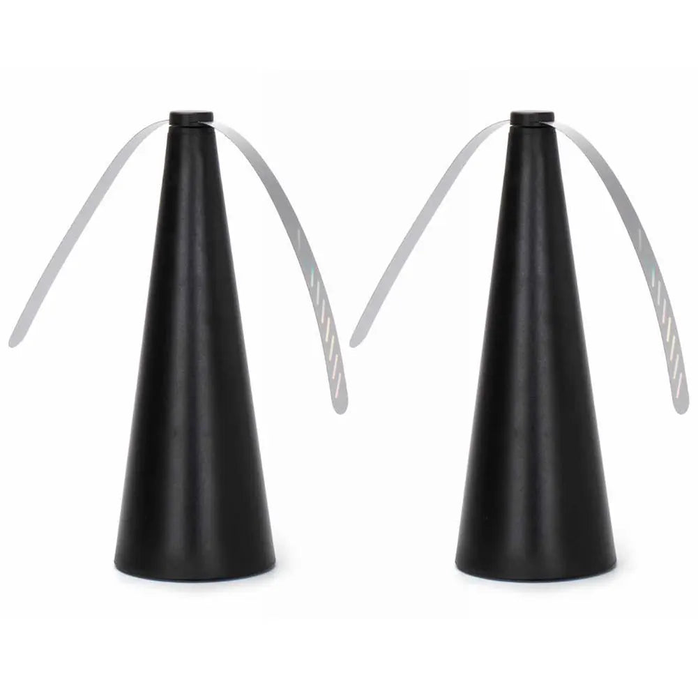 Modern portable fly repellent fan, perfect for stylish outdoor dining & parties.