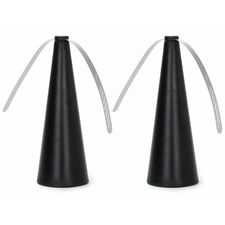 Modern portable fly repellent fan, perfect for stylish outdoor dining & parties.