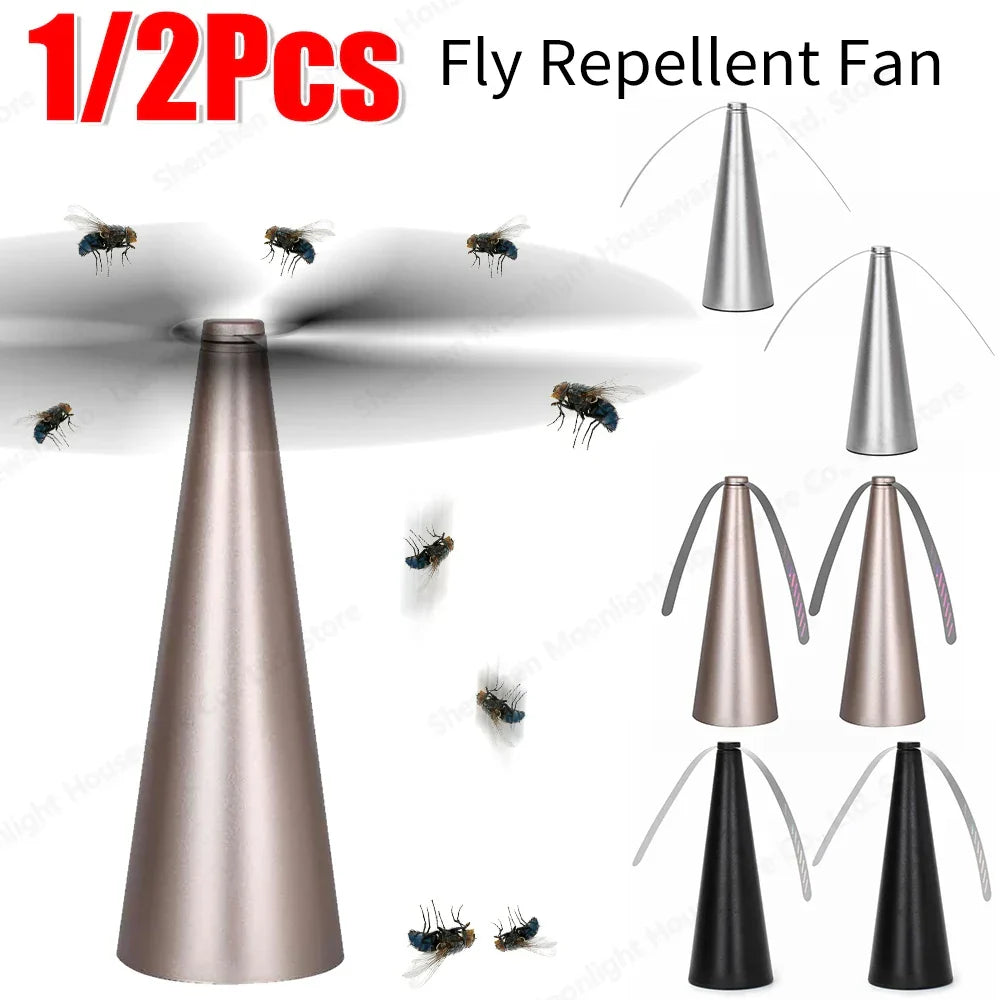 Essential fly repellent fan for backyard BBQs, patio dining, & picnics.