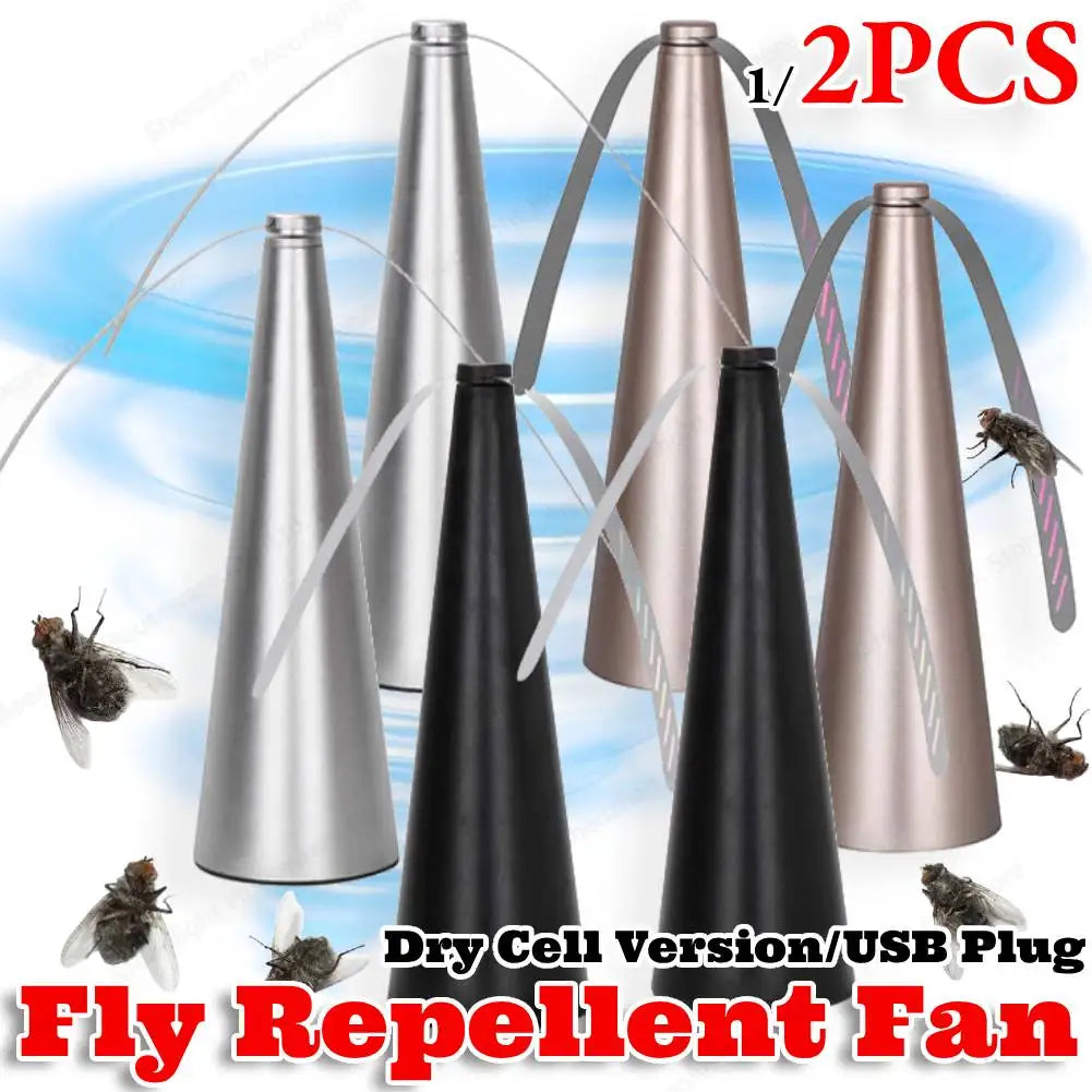 Sleek, portable insect repellent fan for safe, enjoyable outdoor dining.