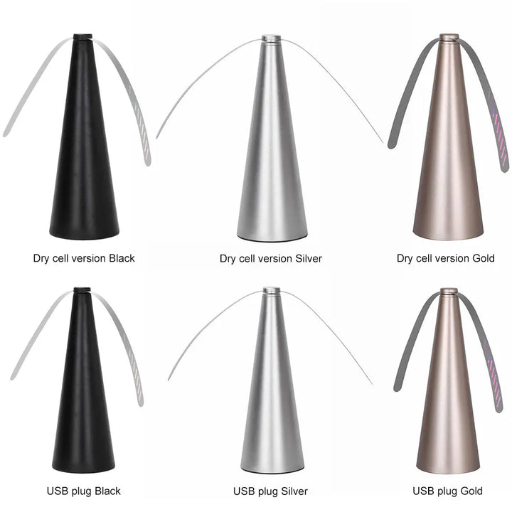 Keep flies off food at home parties & outdoor dining with this portable repellent fan.
