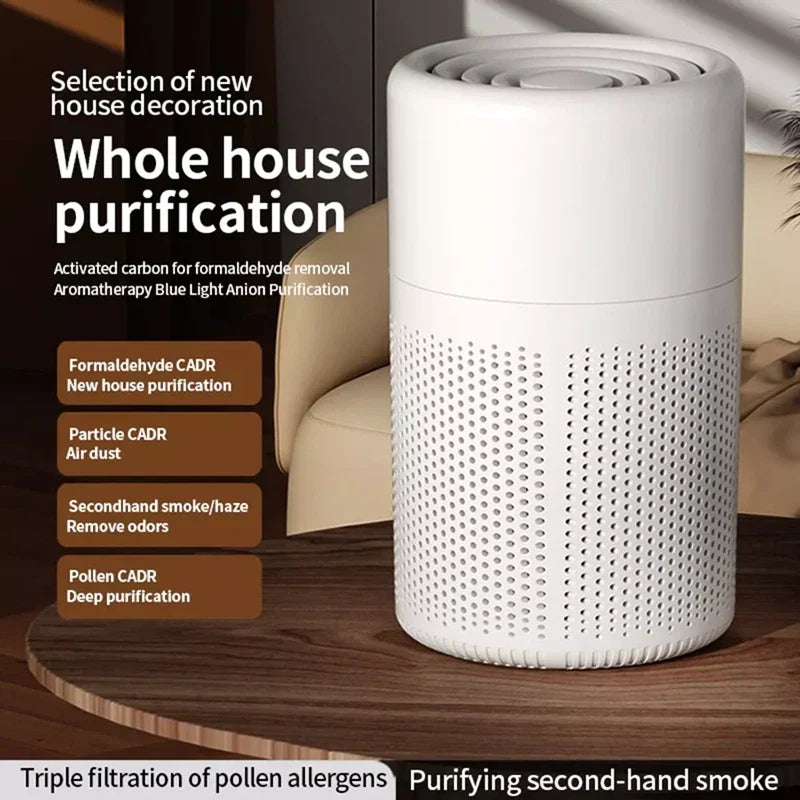 HEPA air purifier for home health wellness, effectively filtering dust, pet dander & pollen for clean air.