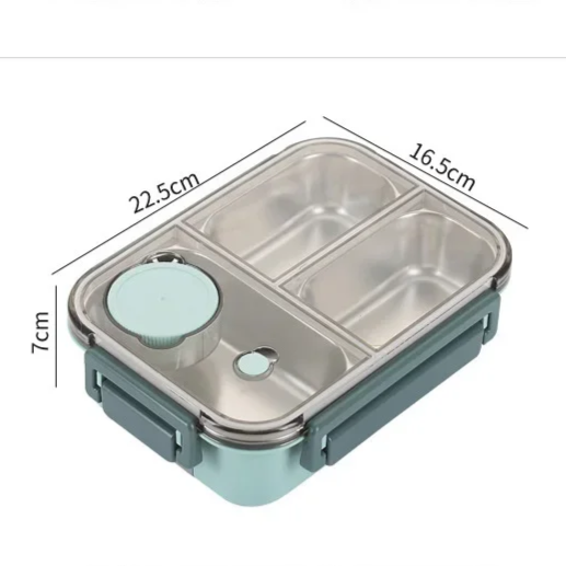Durable, portable insulated lunch box with leakproof compartments for safe food storage & convenient meal prep.