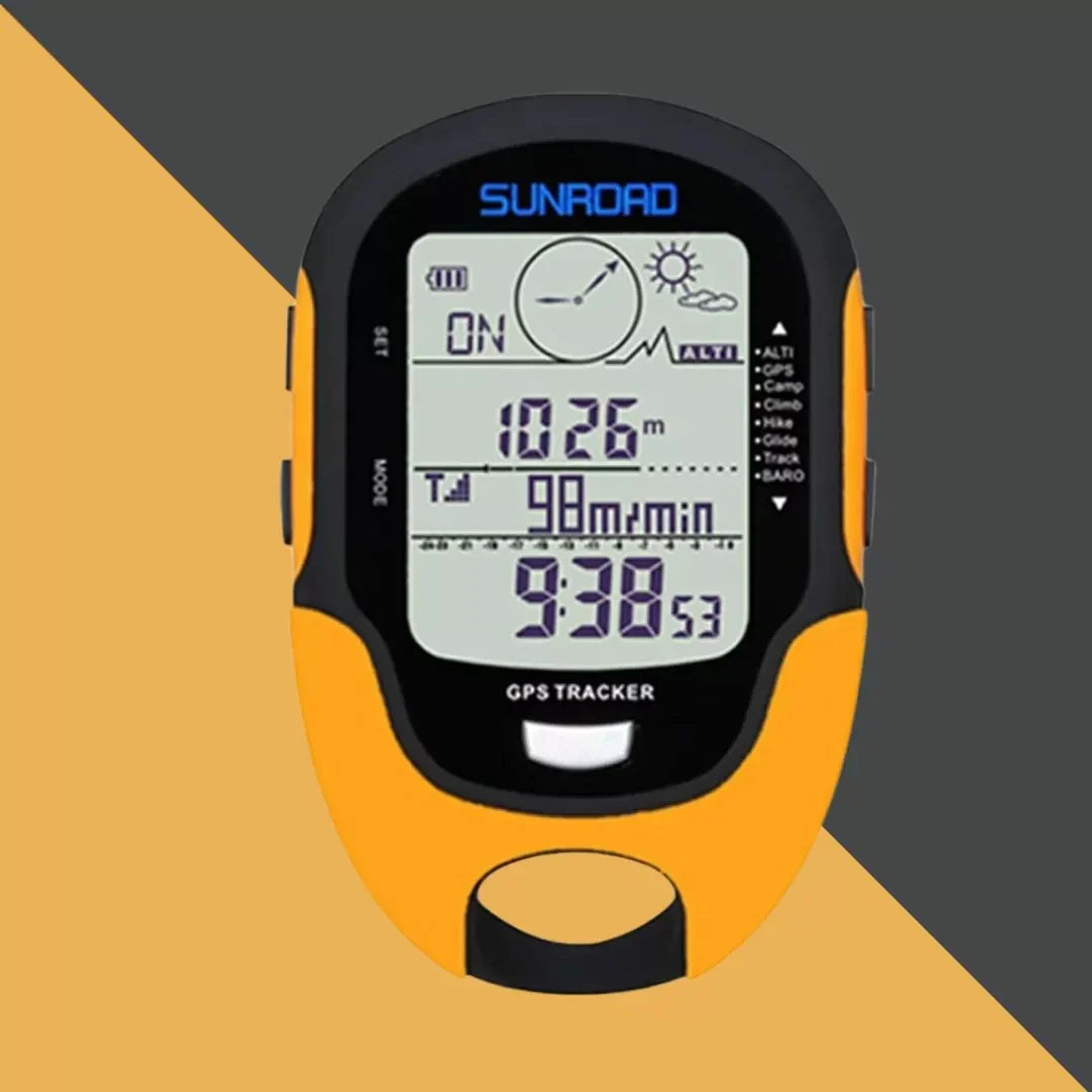 Unisex outdoor GPS tracker ensures safety for adventurers. Features SOS emergency button & reliable navigation.