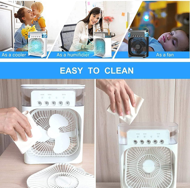 Small portable air cooler, ideal home appliance for personal cooling & refreshing relief.