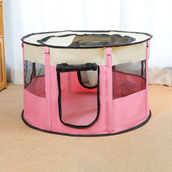 Cozy indoor pet tent, foldable dog bed with soft cushion. Perfect retreat for cats & small dogs.