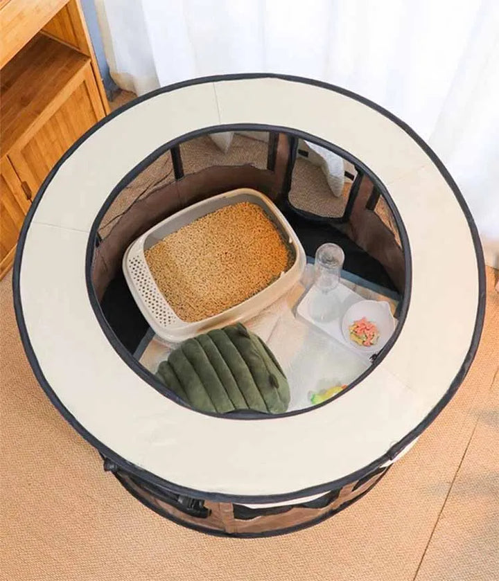 Foldable dog tent, portable pet house with carry bag. Ideal for indoor & outdoor dog retreat.