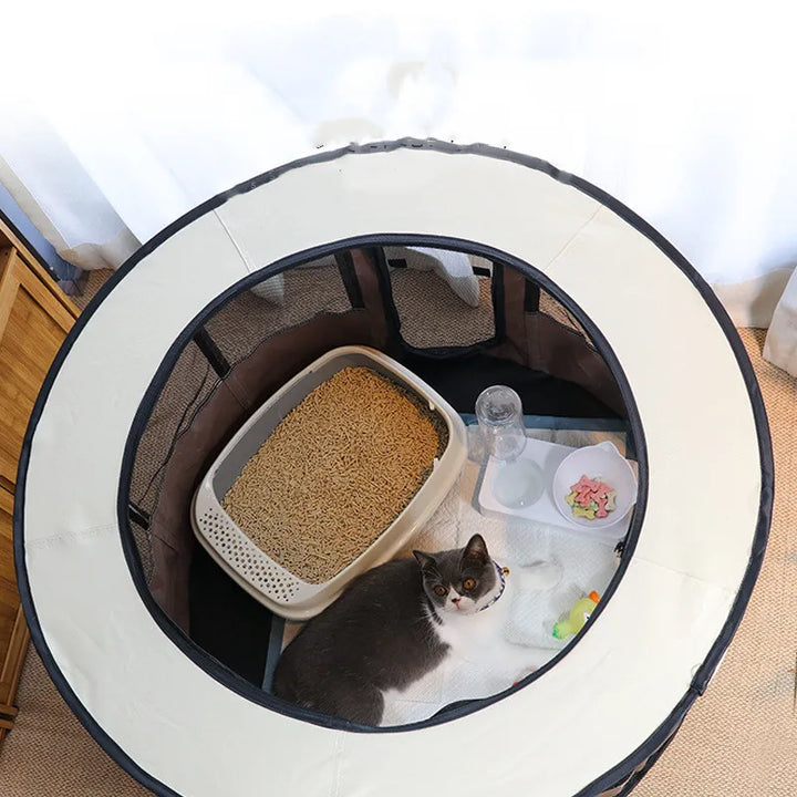 Foldable pet tent & carry bag, essential dog supplies. Portable pet accessory for indoor/outdoor comfort.