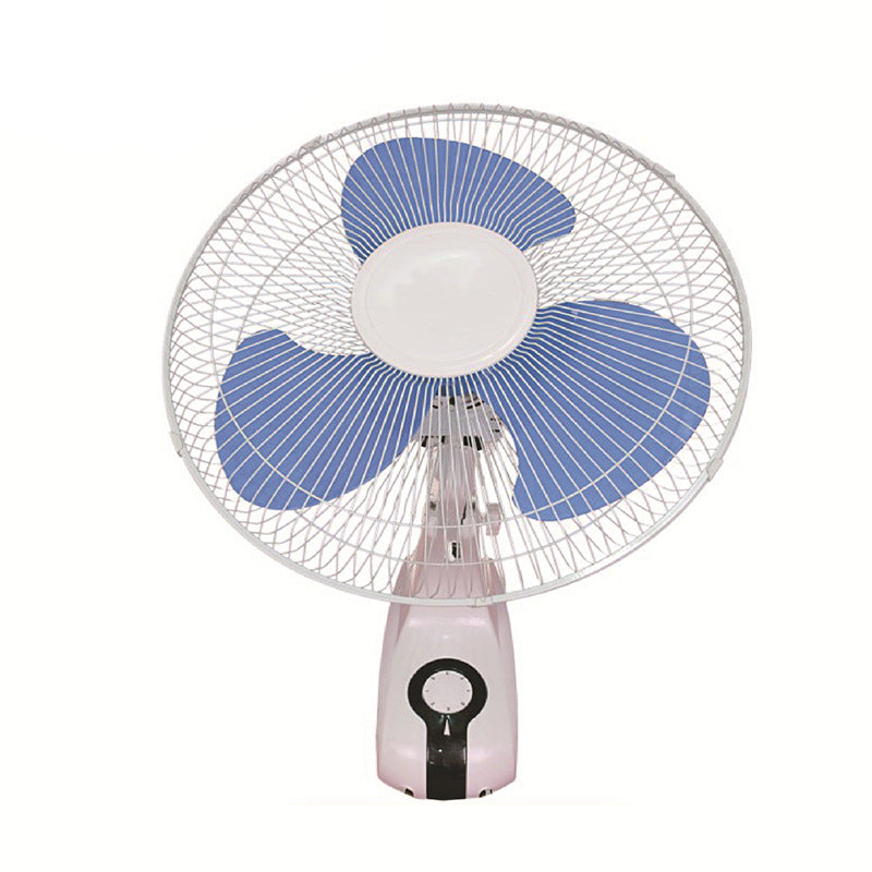 Portable table fan in white, ideal for home & office, with quiet operation and adjustable speed for personal cooling.