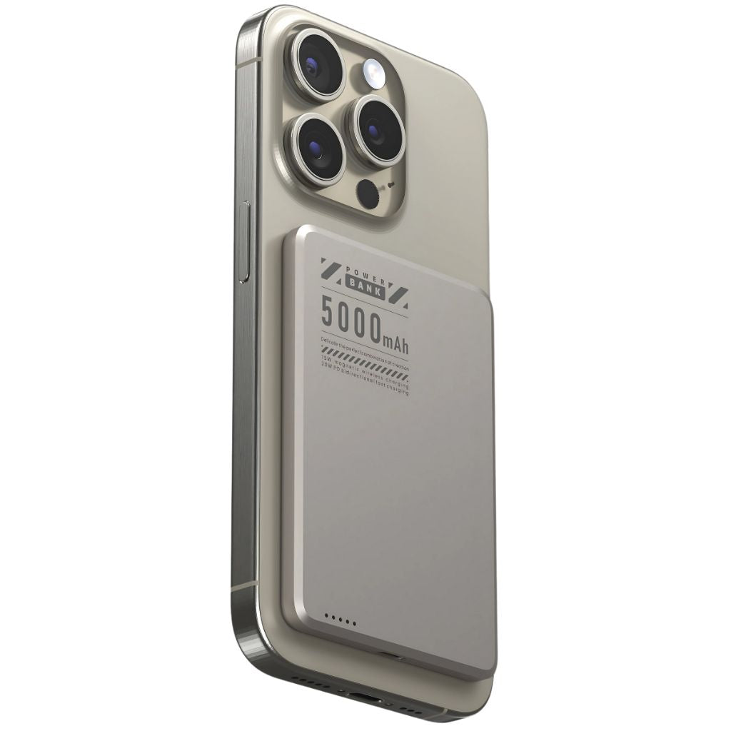 Tech gadget: Ultra-slim magnetic wireless power bank for fast charging.