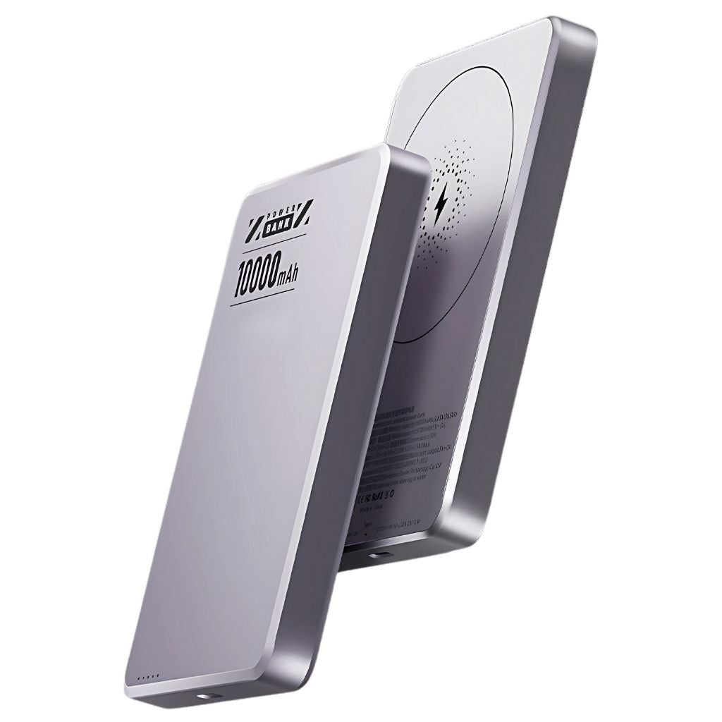 Magnetic power bank with wireless charging, ultimate smartphone accessory.