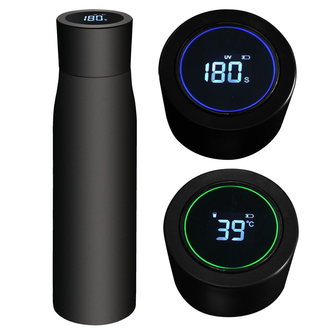 Advanced UV-C sterilization in a reusable, portable water purification bottle for healthy hydration.