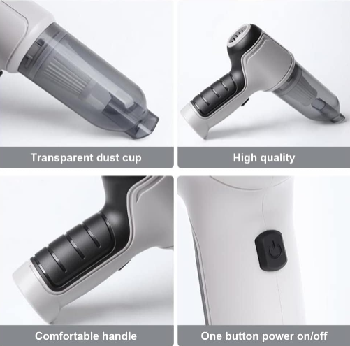 Compact cordless handheld vacuum, perfect for quick home or car cleaning