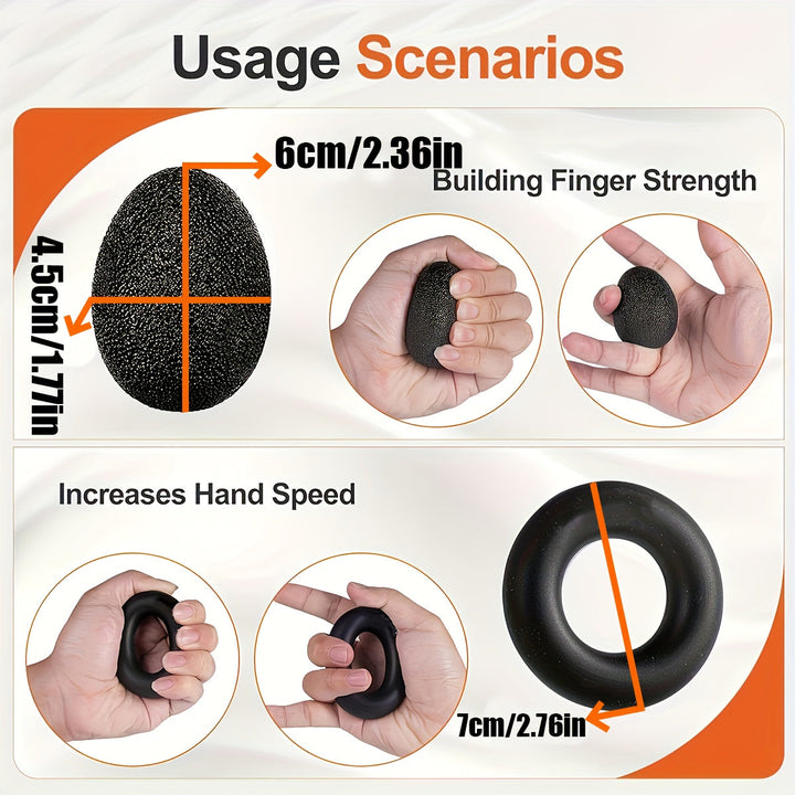 Comprehensive PowerGrip hand trainer 5-in-1 set for all-round arm workout, grip strength & finger strengthener. Home gym.