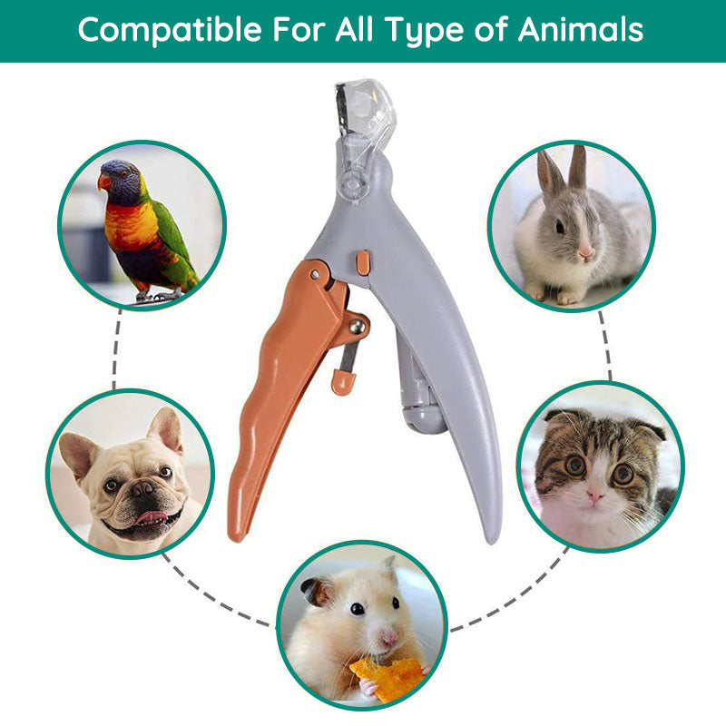 Heavy-duty spring mechanism on dog nail clippers ensures smooth, effortless cutting for better pet paw care.