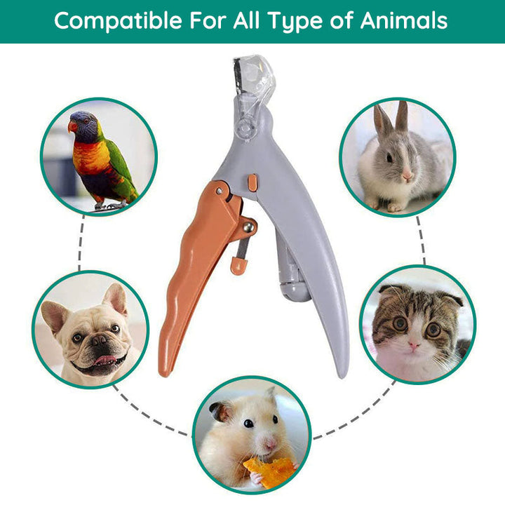 Heavy-duty spring mechanism on dog nail clippers ensures smooth, effortless cutting for better pet paw care.