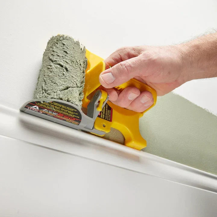 DIY precision paint roller for clean finish wall painting. Easy home improvement tool for walls.