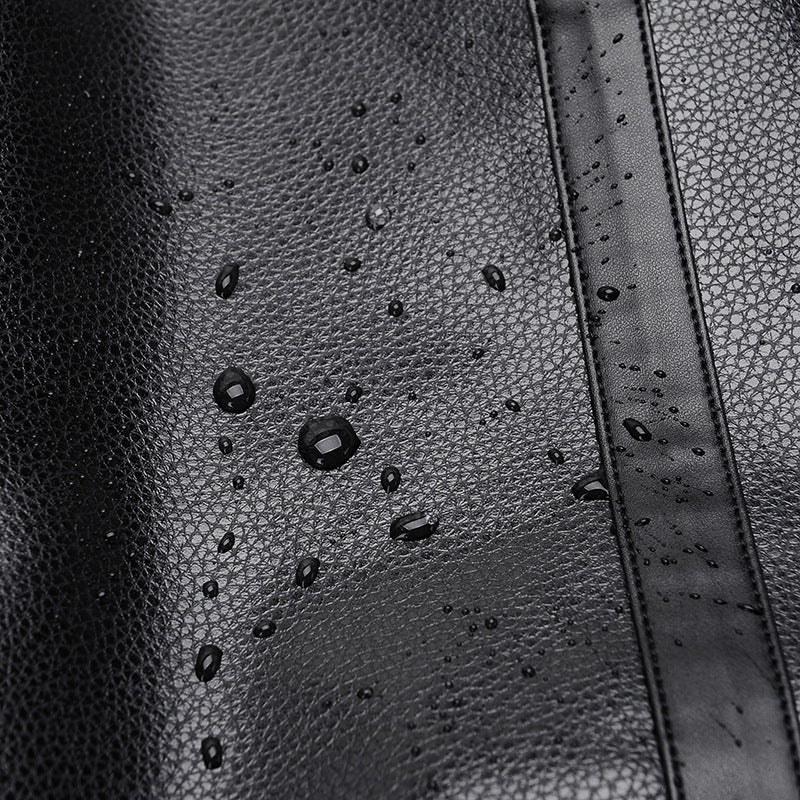 Stylish men's premium leather weekend bag, spacious and durable, perfect for travel adventures.