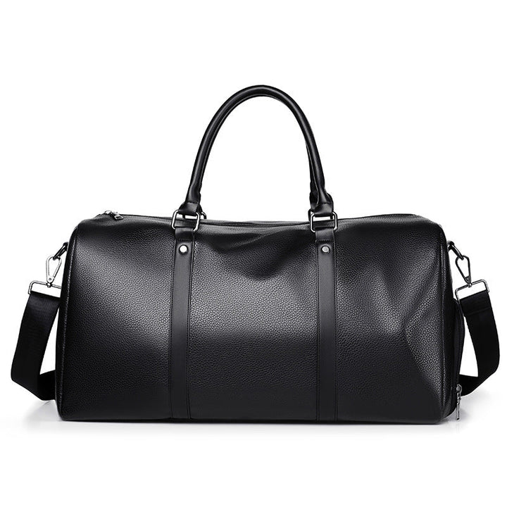 Versatile men's premium brown leather weekend bag, designed for durability and stylish travel.