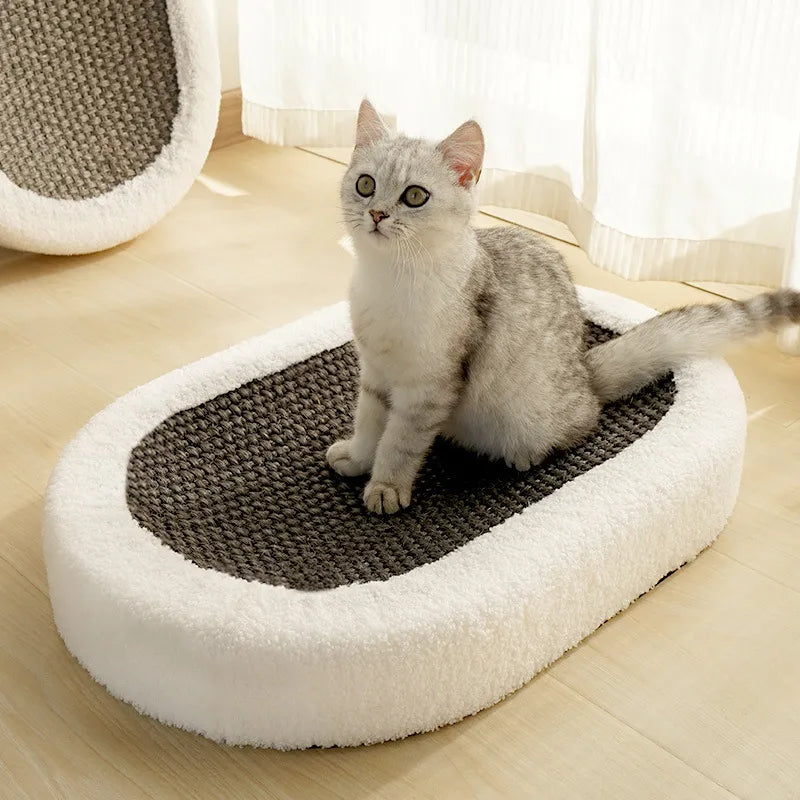 Complete feline comfort with this premium cat bed & scratcher; a must-have modern cat accessory for happy pets.