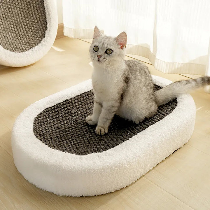Complete feline comfort with this premium cat bed & scratcher; a must-have modern cat accessory for happy pets.