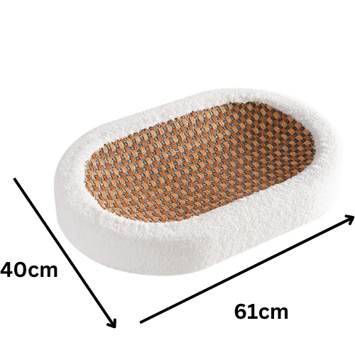 Cozy cat bed and sturdy scratcher post combined, meeting your feline's comfort and scratching needs in one stylish unit.