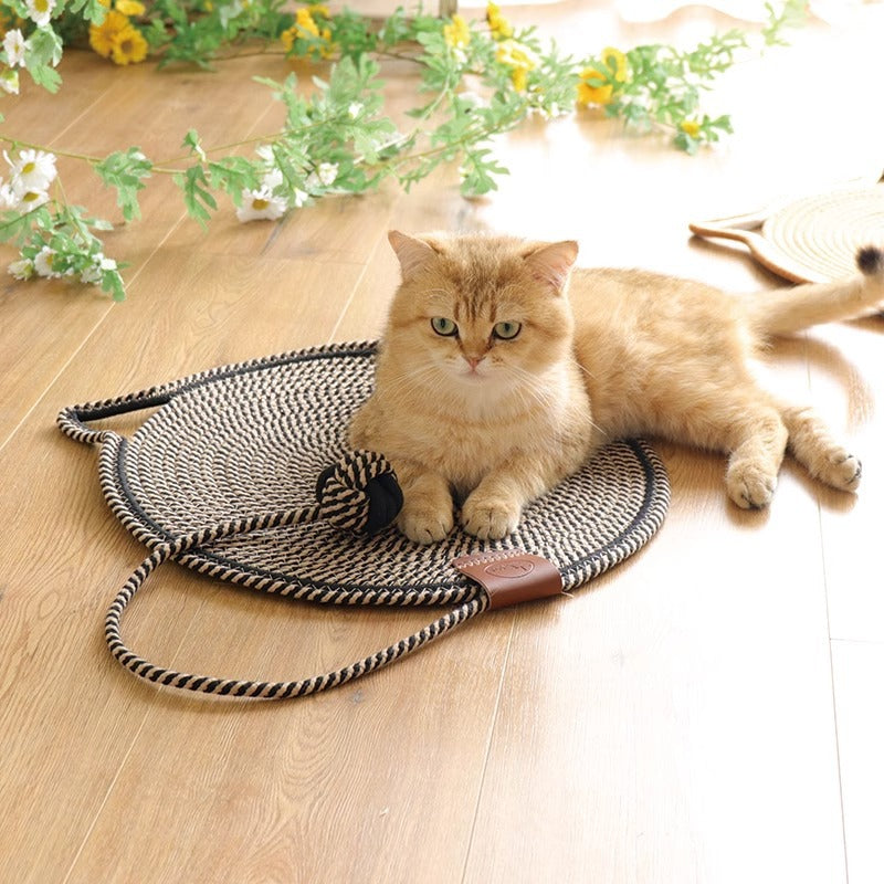 Premium cat scratching rug protecting furniture and aiding claw care