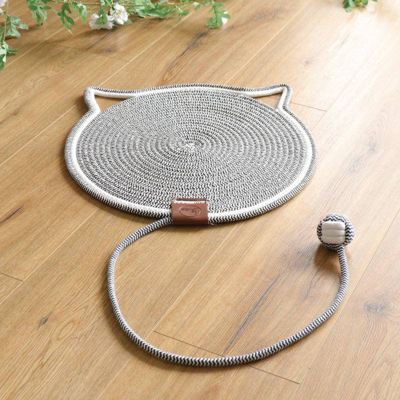 Eco-friendly cat scratching rug promoting healthy scratching habits