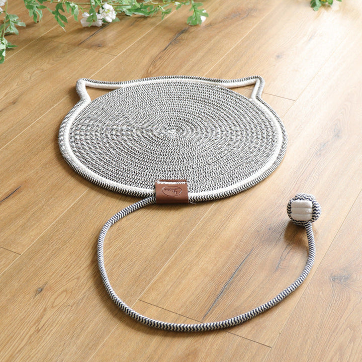 Eco-friendly cat scratching rug promoting healthy scratching habits
